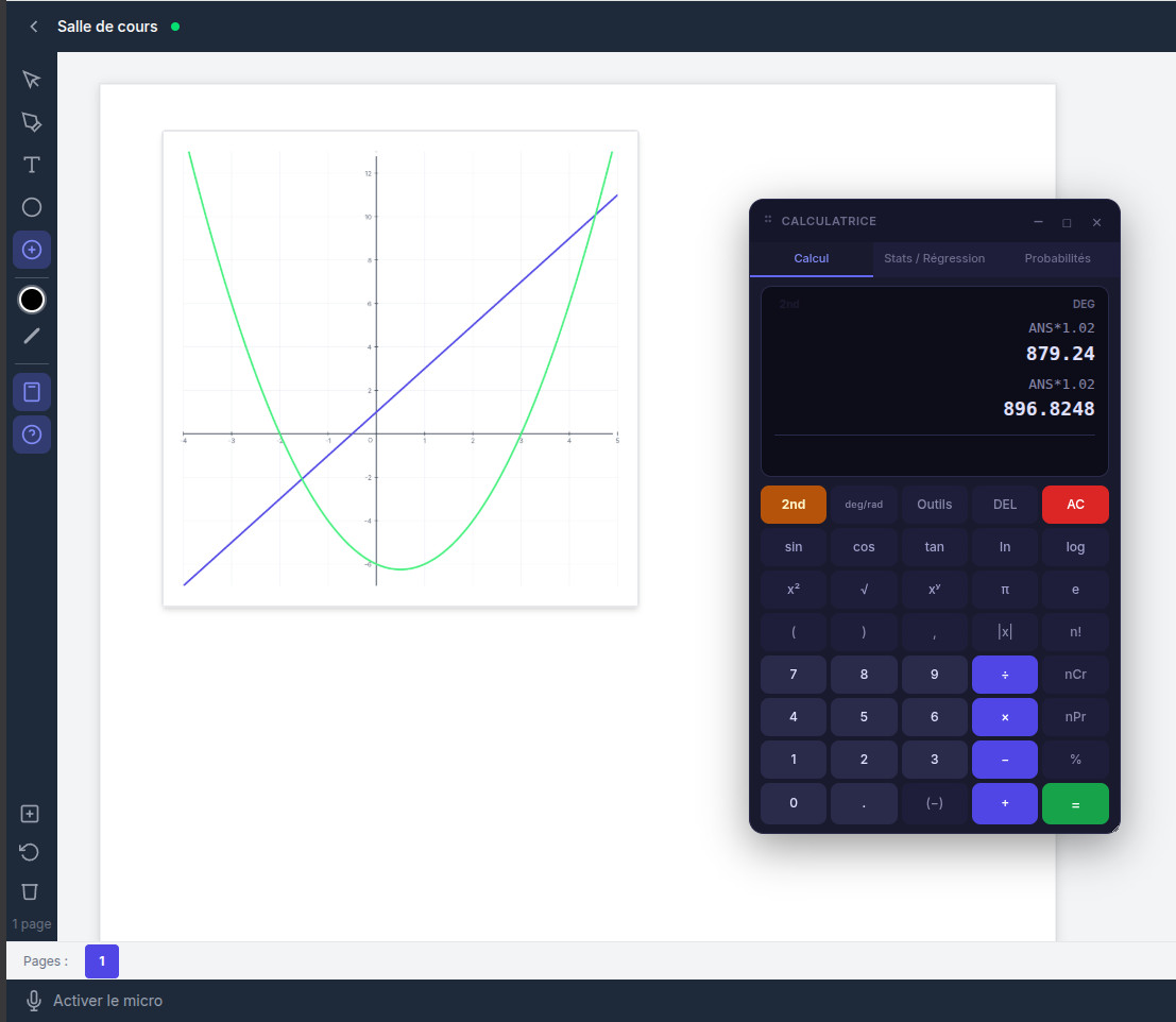 Calculatrice scientifique et grapheur de fonctions